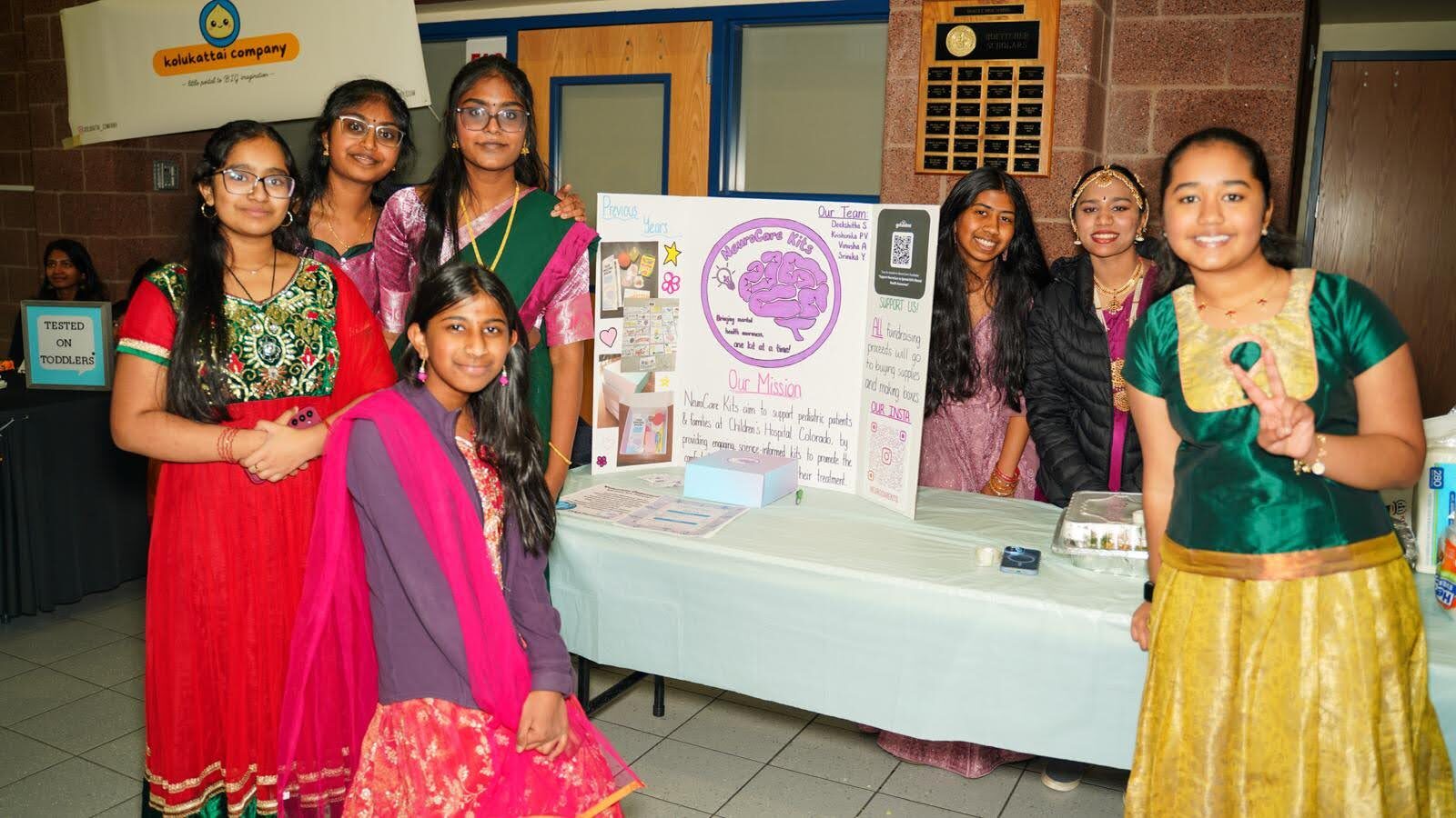 NeuroCare Kits team at a Tamil Association of Colorado fundraiser